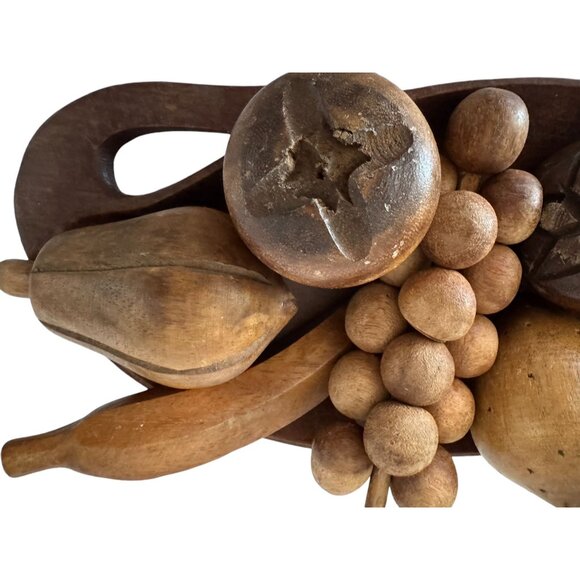 Alii Woods Honolulu Handcrafted Wooden Tray With 9 Exotic Fruits - Picture 3 of 8